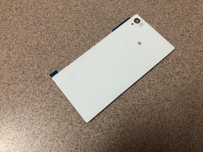 Задняя крышка батарейного отсека для sony xperia Z1 L39H C6902 C6903 C6905 C6906 стеклянная задняя крышка чехол+ 1 пленка бесплатно - Цвет: Белый