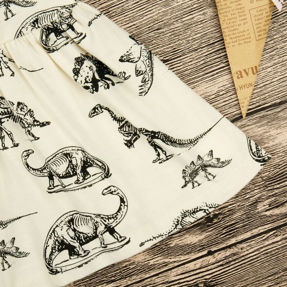 Spring Little Girl Printed Dress Kids Clothing Baby Cotton Cartoon Children Fashion Casual | Детская одежда и обувь