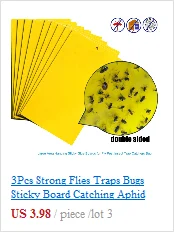 Двухсторонние липкие летающие насекомые s Thrips Gnats Aphid Fruitfly ловушка желтый синий летающие насекомые вредители клейкая ловушка Ловца летающие жуки