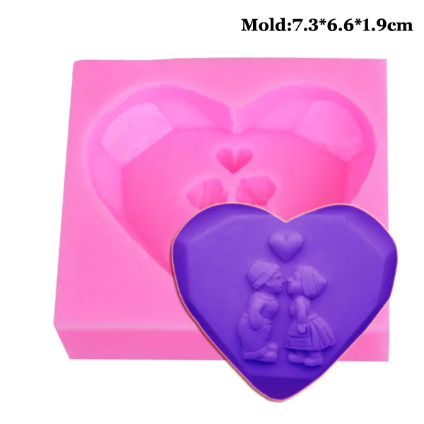 4 вида формы для свечей с надписью Love Hands Kiss форма мыла силиконовая выпечки на