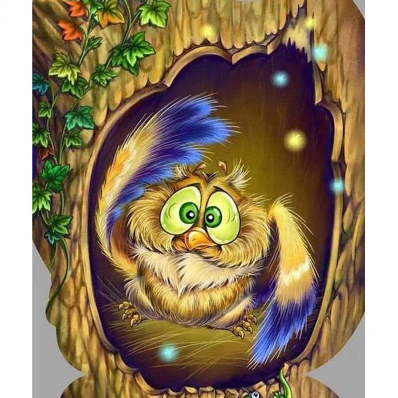 

Full Square/Round DIY Diamond Embroidery Cute owl 5D Diamond Painting Rhinestone Mosaic Decor HYY