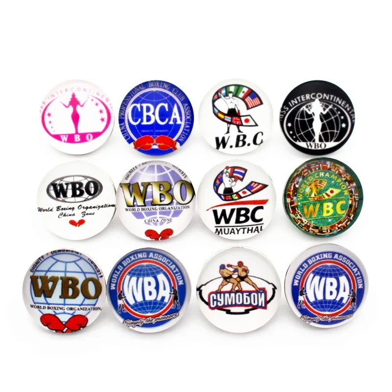 Новинка 2019 10 шт./лот новые кнопки ювелирные изделия WBO WBC WBA боксерские стеклянные