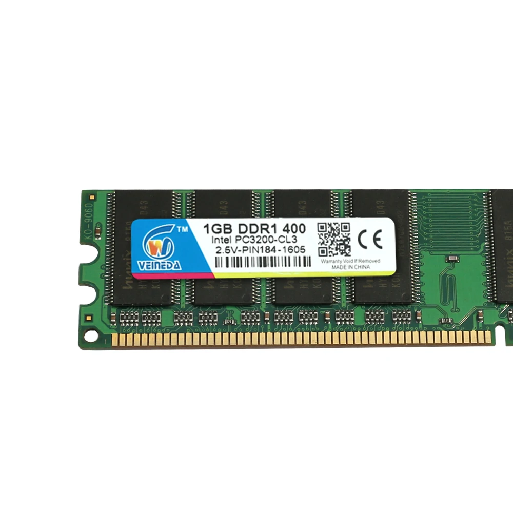 Новая оперативная память VEINEDA DDR1 400 pc3200 1 ГБ DIMM с поддержкой ddr 333 pc2700 | Компьютеры и