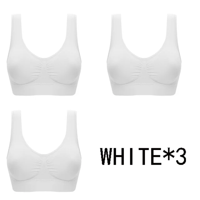 A2 Jerrinut 3 шт. сексуальные бюстгальтеры для женщин отжимать Bralette плюс размер бюстгальтер спортивный сон активный бесшовный бюстгальтер хлопок удобный 5XL 6XL BH - Цвет: A2