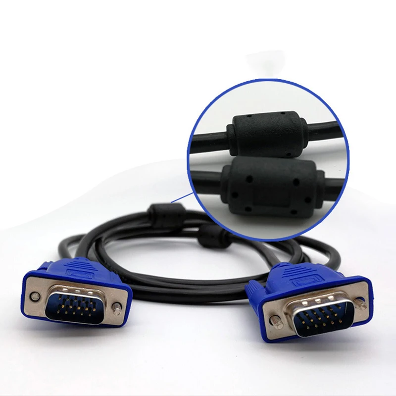 Larryjoe 1 5 m Удлинительный кабель VGA HD 15 контактный штырь провод медный сердечник для