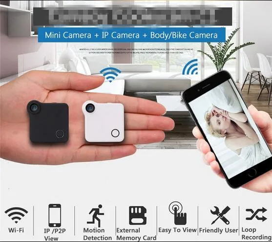 Миниатюрная IP-камера с Wi-Fi P2P многофункциональная нательная камера HD 720P H.264