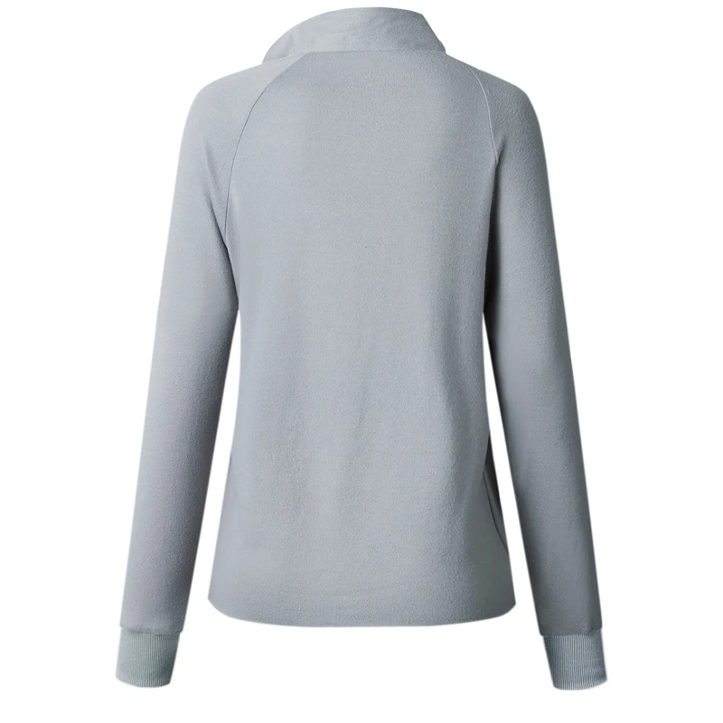 

Solid Color Oblique Button Collar Harajuku Sweatshirt Long Sleeve Women Autumn Hoodies Moletom Tumblr Ey*