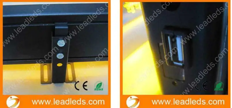 Синий 12 В светодиодный дисплей для автомобиля USB информационный вход
