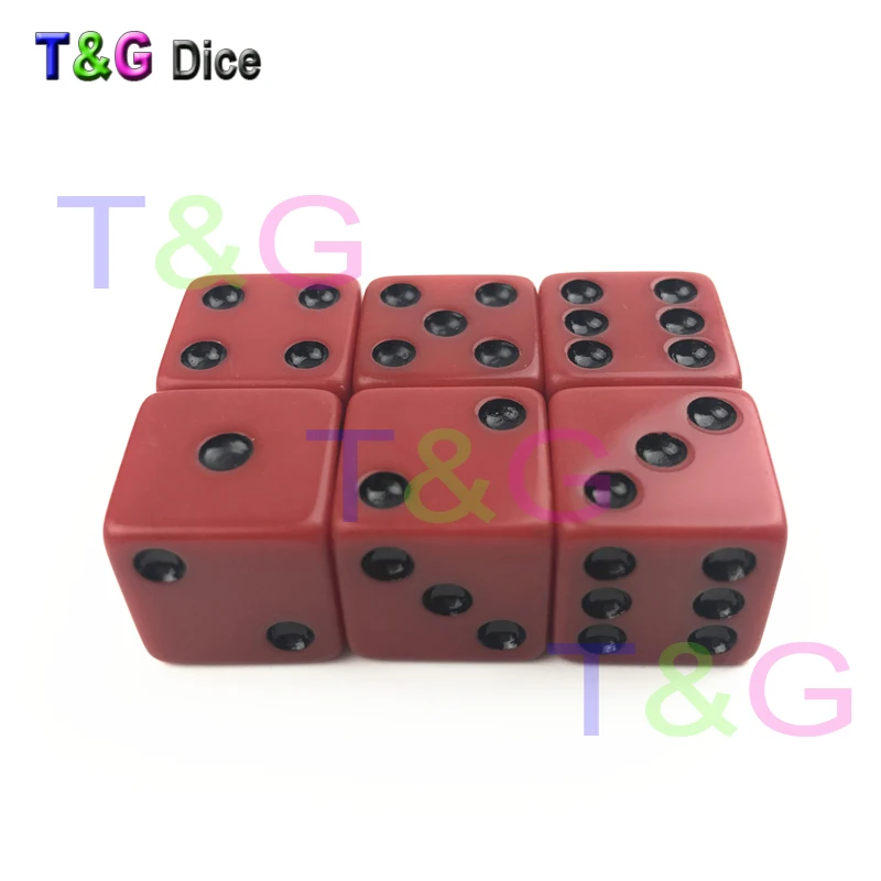 Красочные T& G игральная кость 16 мм шестигранники/D6 Стандартный точки 6 шт./компл. для Bar/ролевые игры/Аксессуары для настольной игры