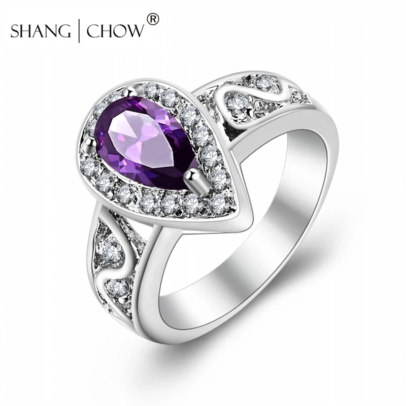 

Женское кольцо из стерлингового серебра 925 пробы, великолепные модные украшения из фиолетового кварца, аксессуары в подарок