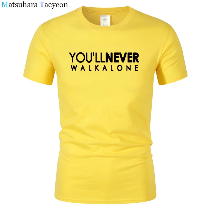 Мужская футболка с круглым вырезом You'll Never Walk Alone модная брендовая уличная