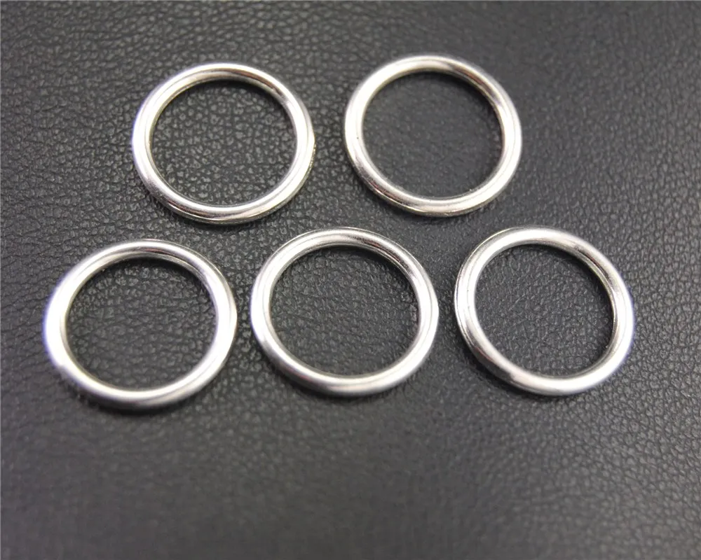 

50pcs Silver Color Round Circle Rings Charm Fits Bracelets Jewelry Making 15mm A1941