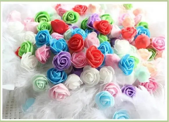 65% 500 шт искусственный цветок pe rose.3cm круглые Цветы head &quotсделай сам&quot для пены