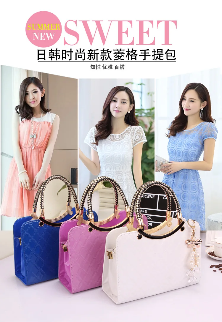 Женская сумка Весна и лето четыре сезона Модная белая модная в клетку на одно