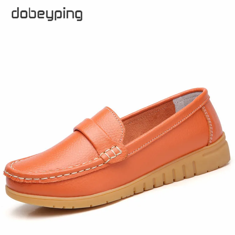 Dobeyping новые туфли из натуральной кожи женские слипоны на плоской подошве