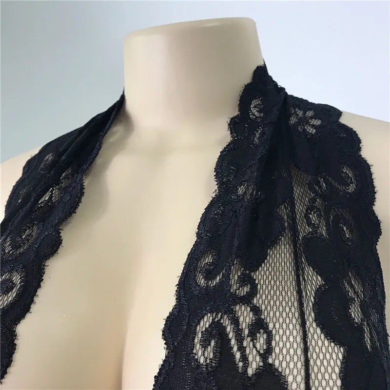 Женский прозрачный комбинезон FHTEX с треугольным вырезом и открытой спинкой