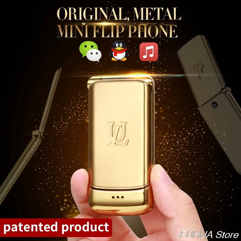 Оригинальный мобильный телефон раскладушка Ulcool V9 с металлическим корпусом
