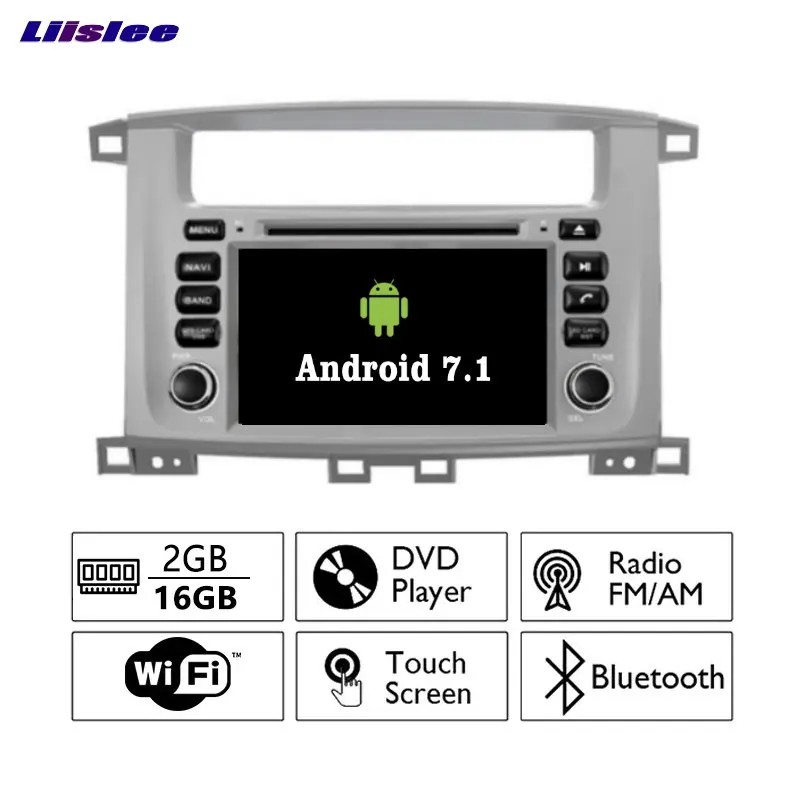 Liislee Android 7 1 2G ram для Toyota Land Cruiser 100 автомобильный Радио аудио и видео мультимедийный