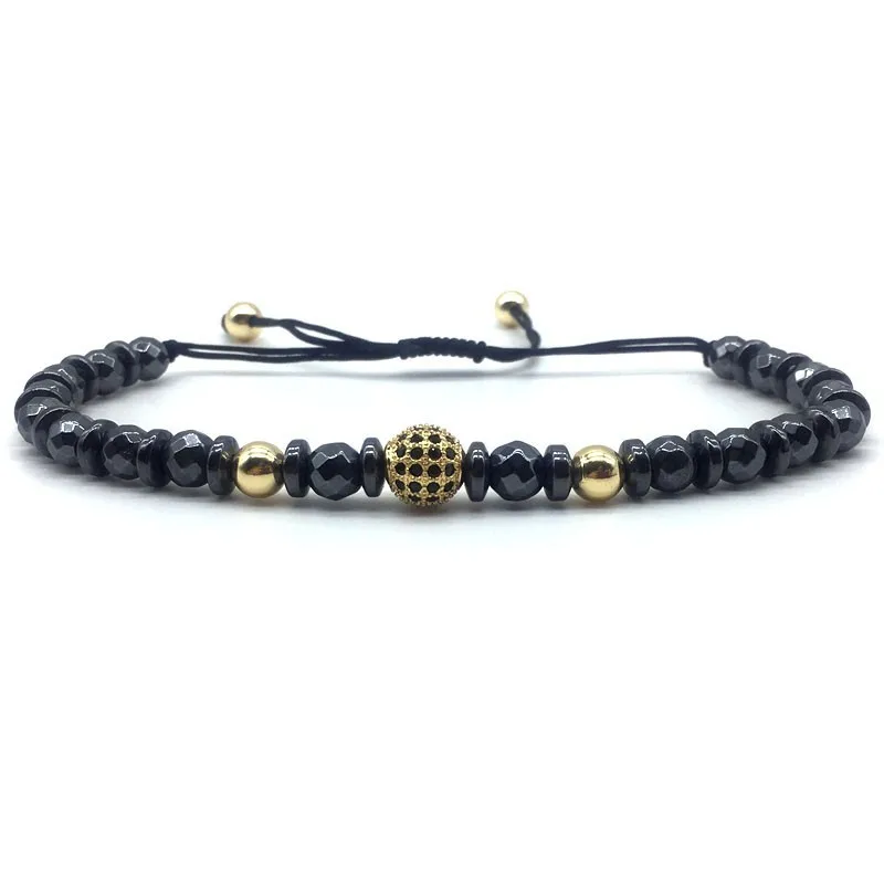 2020 New Design Pave CZ Charm Bracelet Men Adjustable Braided Macrame Bead Bangle For Jewelry Gift | Украшения и аксессуары