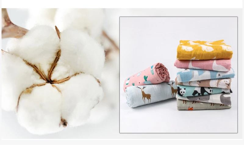 Cotton Baby Blankets Newborn Soft Organic Cotton Baby Blanket Muslin Swaddle Wrap Feeding Burp Cloth Towel Scarf Baby Stuff