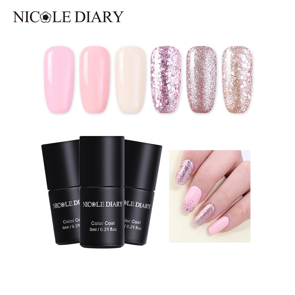 NICOLE DIARY 6 мл УФ-Гель-лак для ногтей верхнее Базовое покрытие Гель-лак блестящий