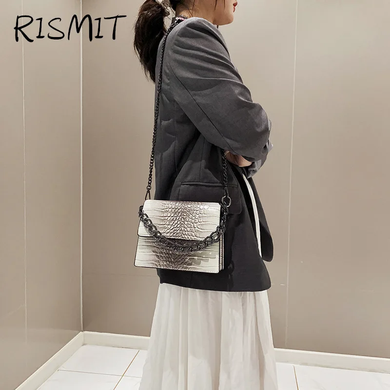 RISMIT 2019 новая дизайнерская крокодиловая обернутая сумка на одно плечо ручная