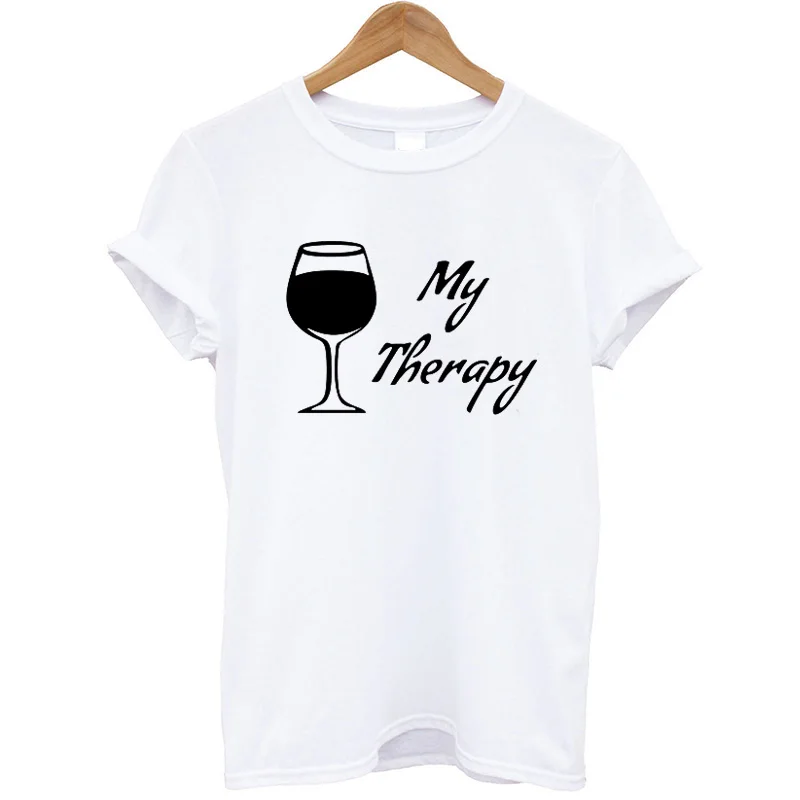Модная женская футболка My Therapy вино с коротким рукавом Круглый вырез летние топы