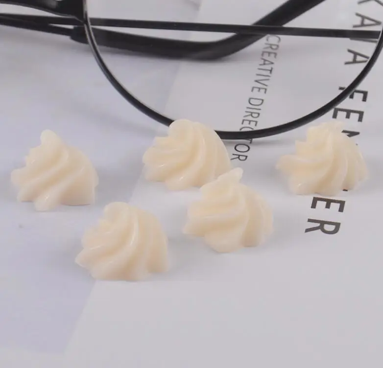 20 шт./лот шоколадная Смола плоская спина, кабошон Kawaii DIY художественное украшение из полимерного материала миниатюрный из смолы, в форме продуктов питания для телефона