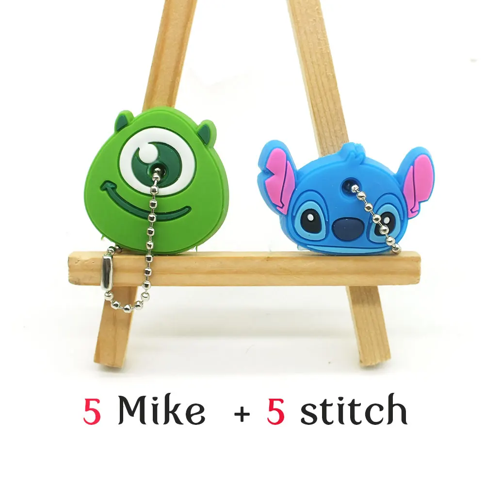 5monster 5stich 10 шт. в наборе, брелок для ключей с животными, мультяшный брелок, аниме, Марио, Гарфилд, брелок для ключей, супер ее брелок для ключей, детский брелок для ключей с автомобилем - Цвет: 5monster 5stich