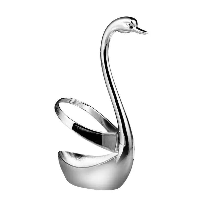 swan JueQi 4/8 шт красочные кухонные вилки из нержавеющей стали для фруктов набор столовых приборов вилка для торта, десертная посуда для закусок чайная столовая вилка - Цвет: swan