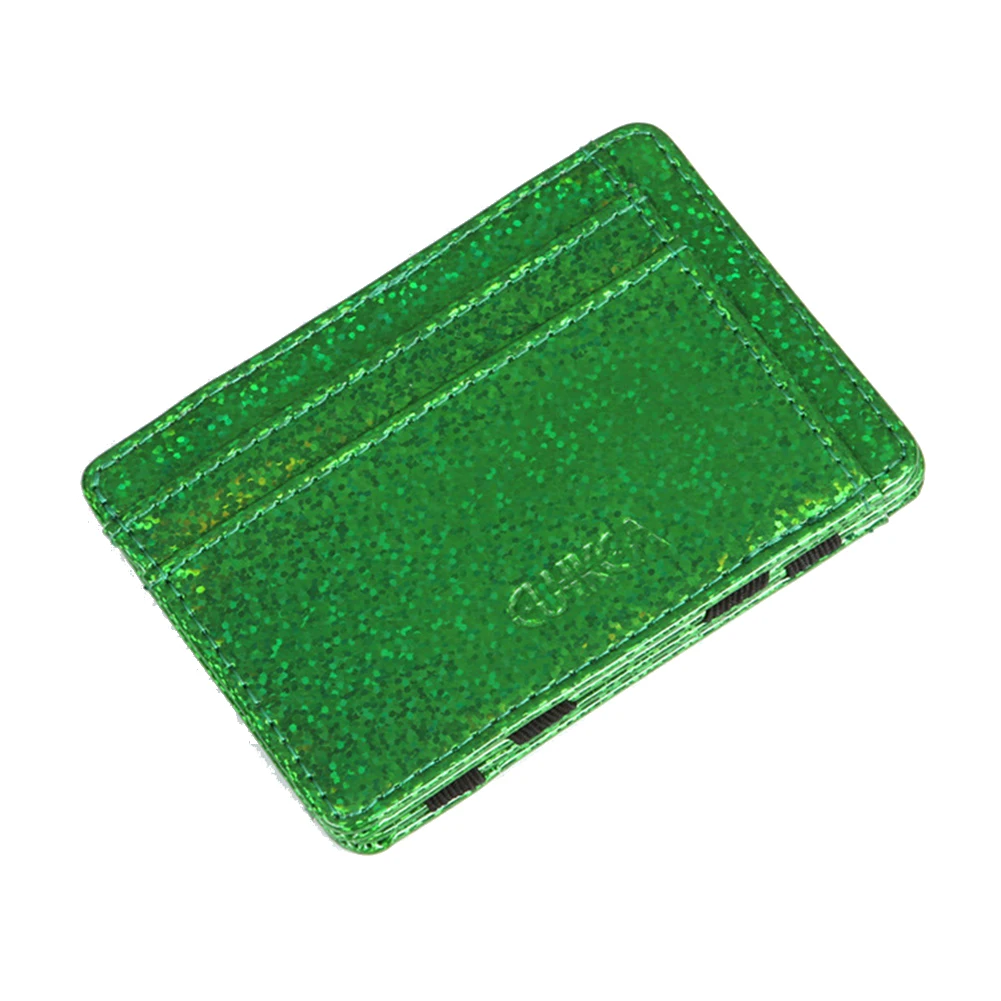 Модный мужской Ультратонкий с блестками зажим для денег волшебный кошелек