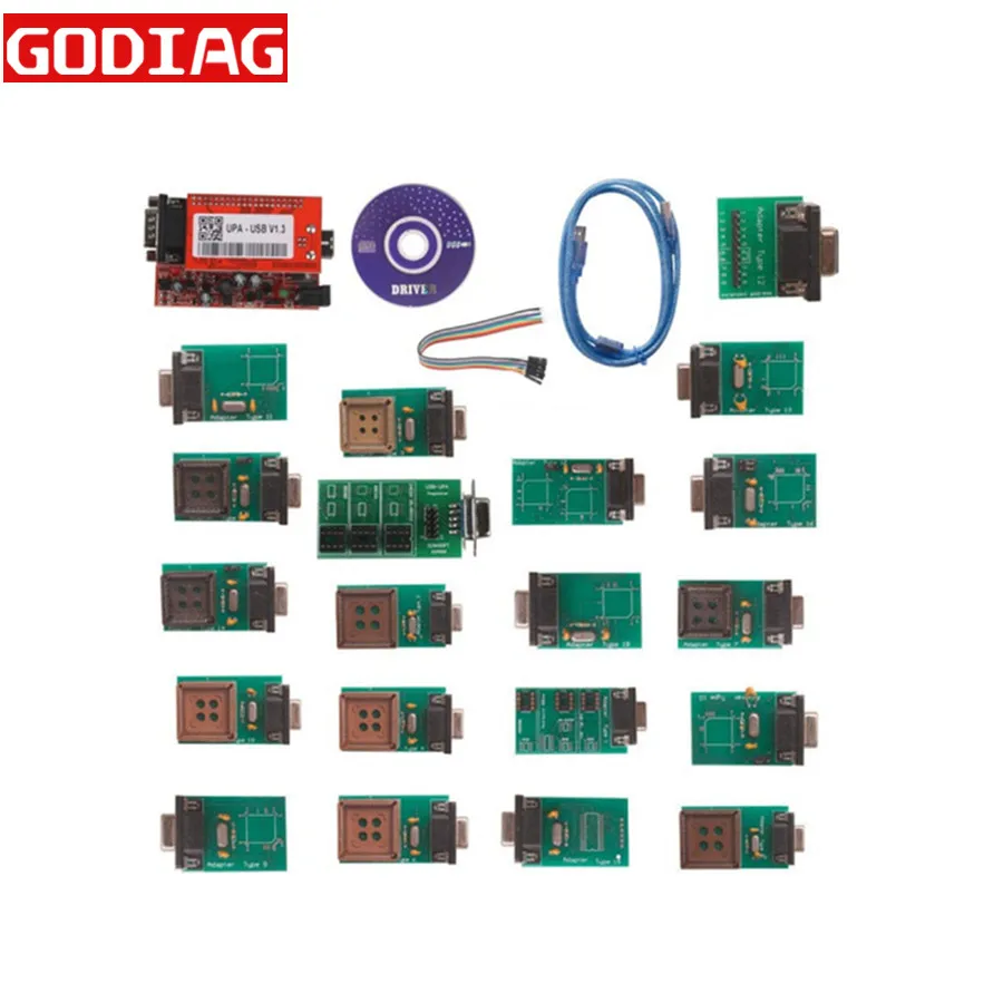 

Новый USB-программатор UPA с полными адаптерами с функцией Nec V1.3 UPA-USB