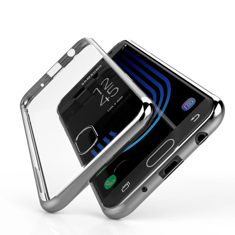 Silver Силиконовый чехол для samsung Galaxy S8 S9 S6 S7 край S10 Lite A5 A6 A8 Note 8, 9, 10, плюс A50 A70 A10 A40 A30 A60 A80 чехол - Цвет: Silver