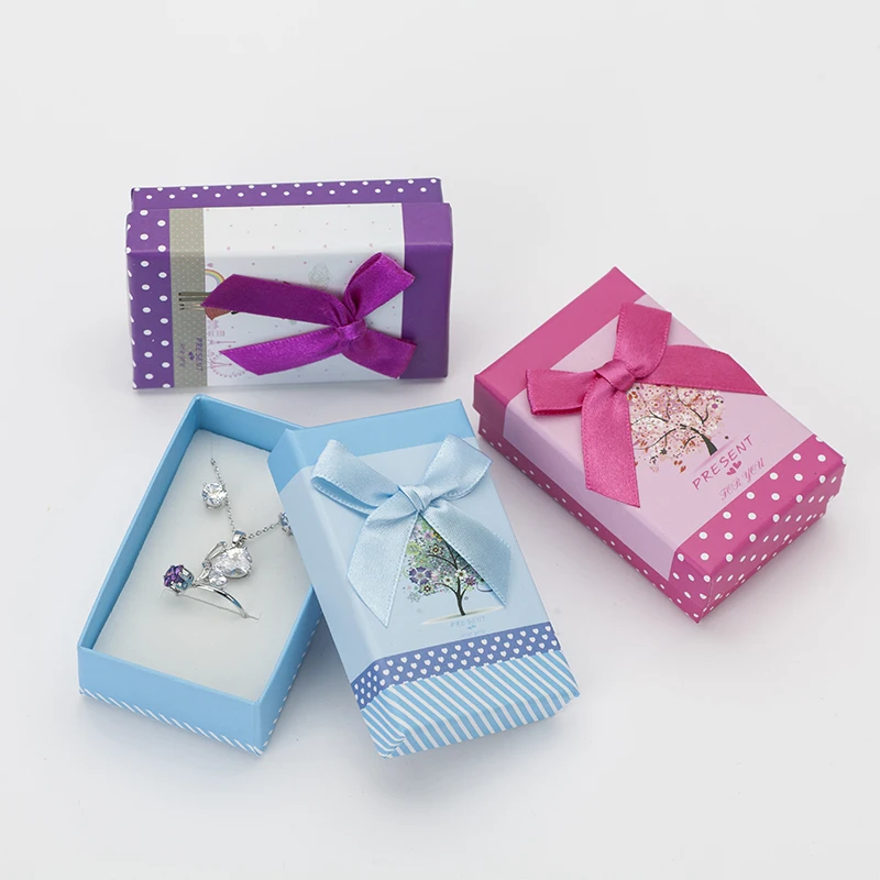 Многоцветная Подарочная коробка для ювелирных изделий 5*8 см набор дисплей 6 шт.