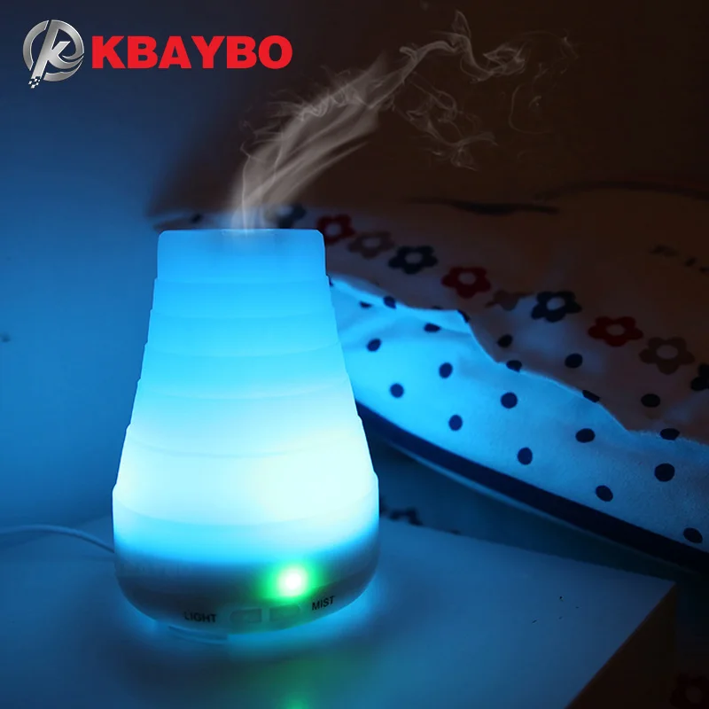 k-h110 Диффузор эфирного масла, 100 мл, арома, эфирное масло, холодный туман, увлажнитель воздуха, 7 цветов, светодиодный, меняющий свет для дома, офиса, ребенка - Цвет: k-h110