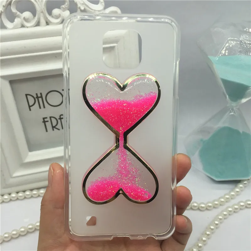 A13 Pink W Роскошные и звездочками, динамичный, жидкий песок чехол для телефона для LG X CAM K580 K580DS Girl чехол 3D «любящее сердце» вина Стекло Fundas - Цвет: A13 Pink W