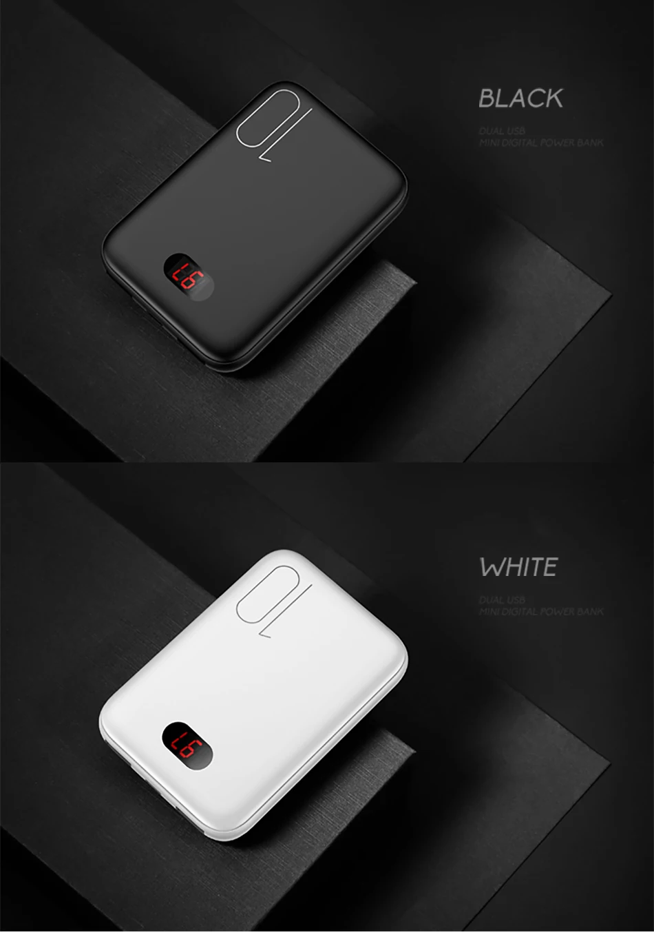 Oleeda внешний аккумулятор для xiaomi mi iPhone Mini Pover Bank 10000 мАч светодиодный дисплей Poverbank