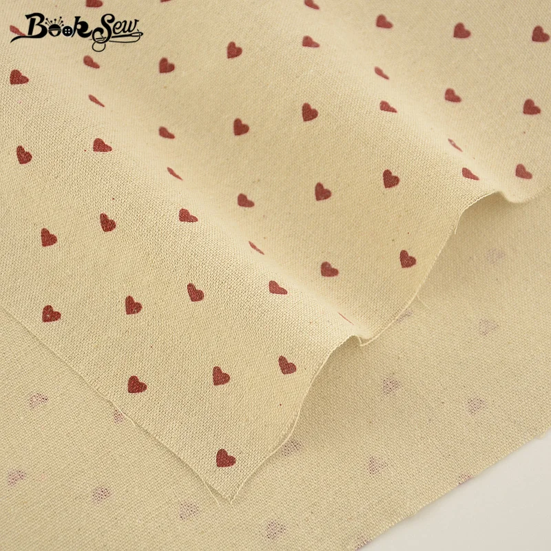 Booksew Текстиль для дома из хлопка и льна Ткань любящее сердце узор Вышивание