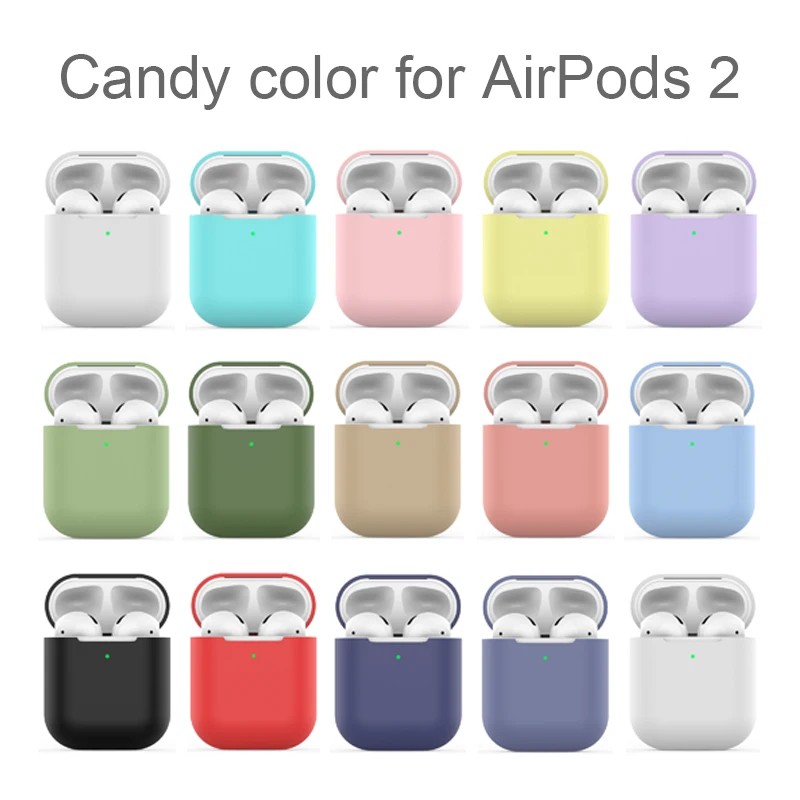 Мягкий силиконовый чехол для Air Pods 2 ударопрочный Apple AirPods Наушники Чехлы защитный