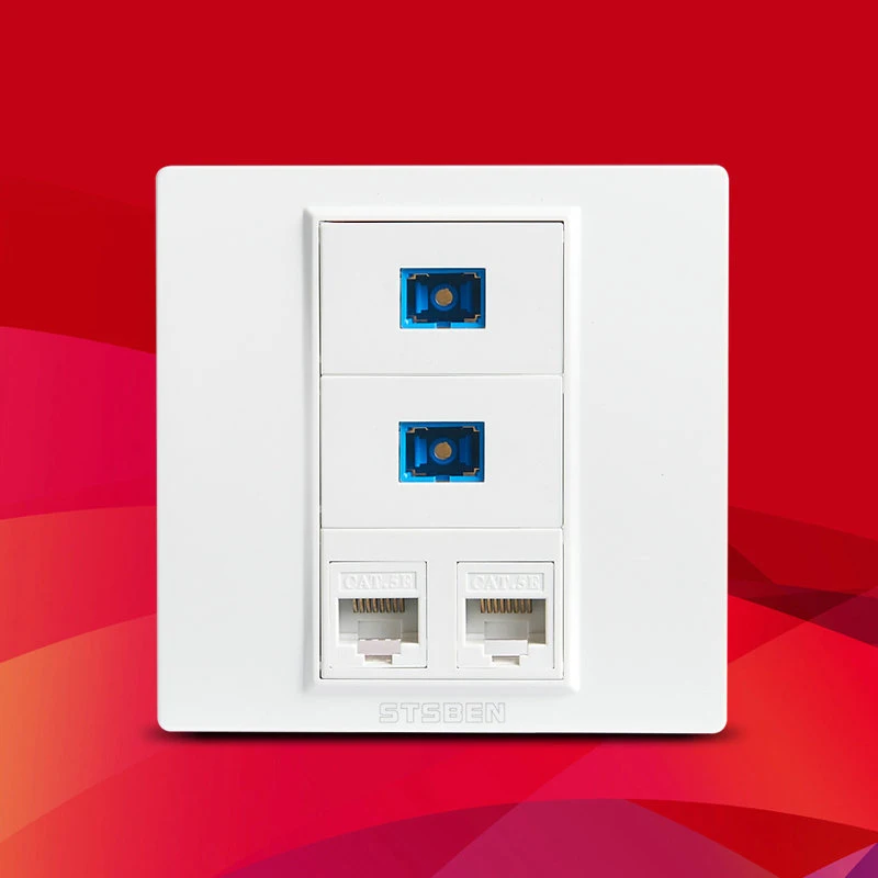 Двойной Порт CAT6 RJ45 Ethernet модуль и двойной порт волоконно оптический интерфейс SC
