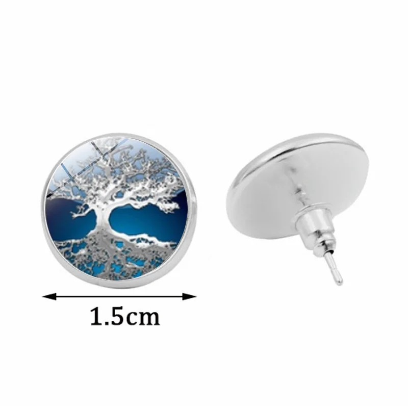 Древо жизни стекло кабошон ожерелье серьги и браслет набор украшений для женщин