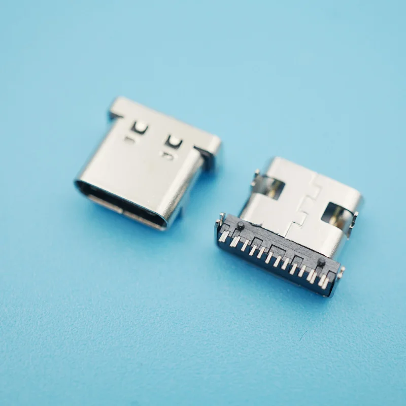 30 шт./лот USB 3 1 Гнездовой разъем 4 DIP типа C штекер 90 градусов 16 контактов для