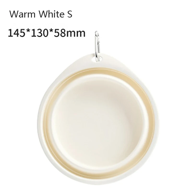 WARM WHITE S Jordan& Judy JJ складная переносная чаша для домашних животных с алюминиевой кнопкой от xiaomi youpin - Цвет: WARM WHITE S