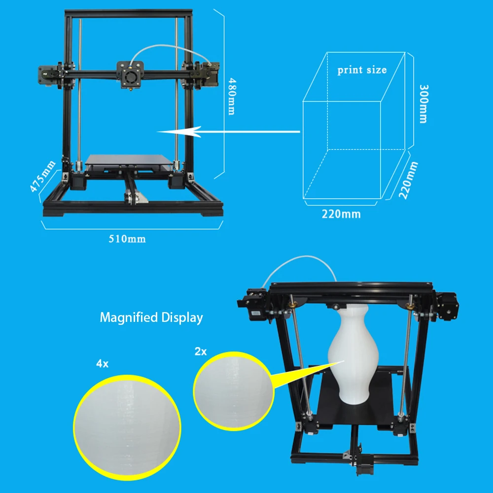 Tronxy X3A Высокоточный Рабочий стол 3d принтер DIY комплект большой размер печати с ЖК-экраном датчик автоматической коррекции поддержка TF USB