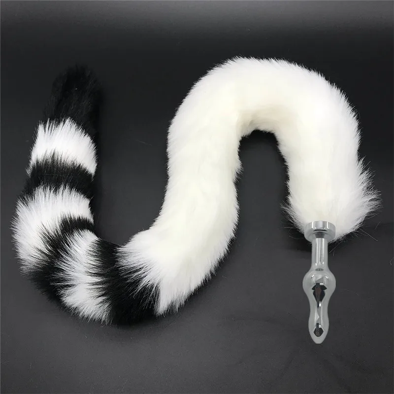 80 см длинный Лисий хвост секс игрушка собака Анальные игрушки плюшевый