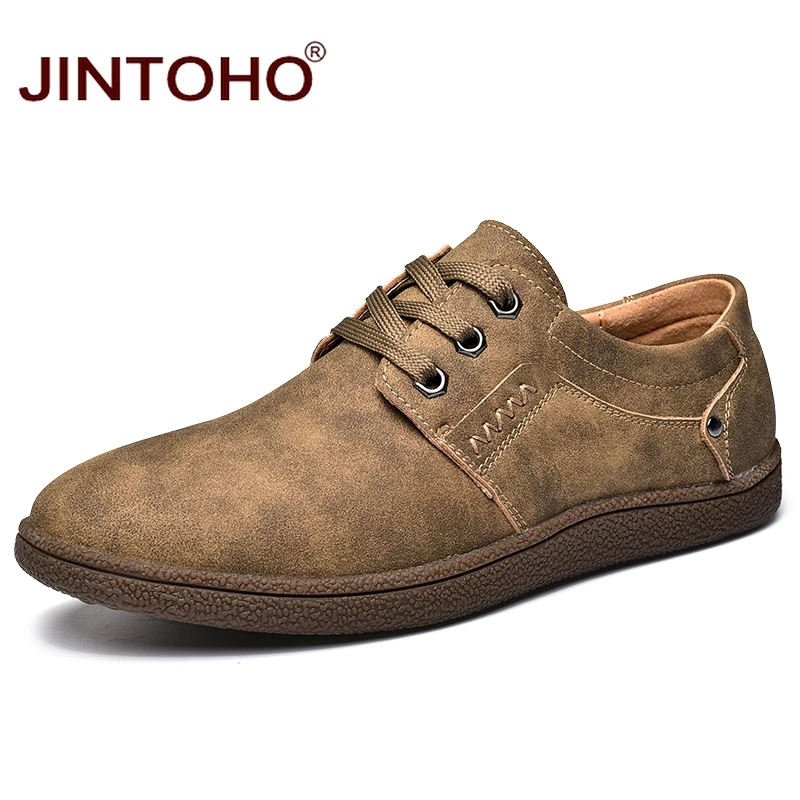JINTOHO/брендовые лоферы из натуральной кожи; модные мужские туфли; брендовая мужская повседневная обувь; Мужская Дизайнерская обувь; мужские кожаные мокасины