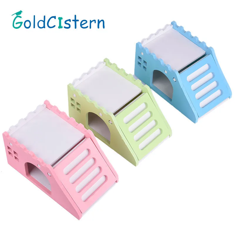 Красивые изысканные деревянный дом хомяка смотровой площадки домик для домашних