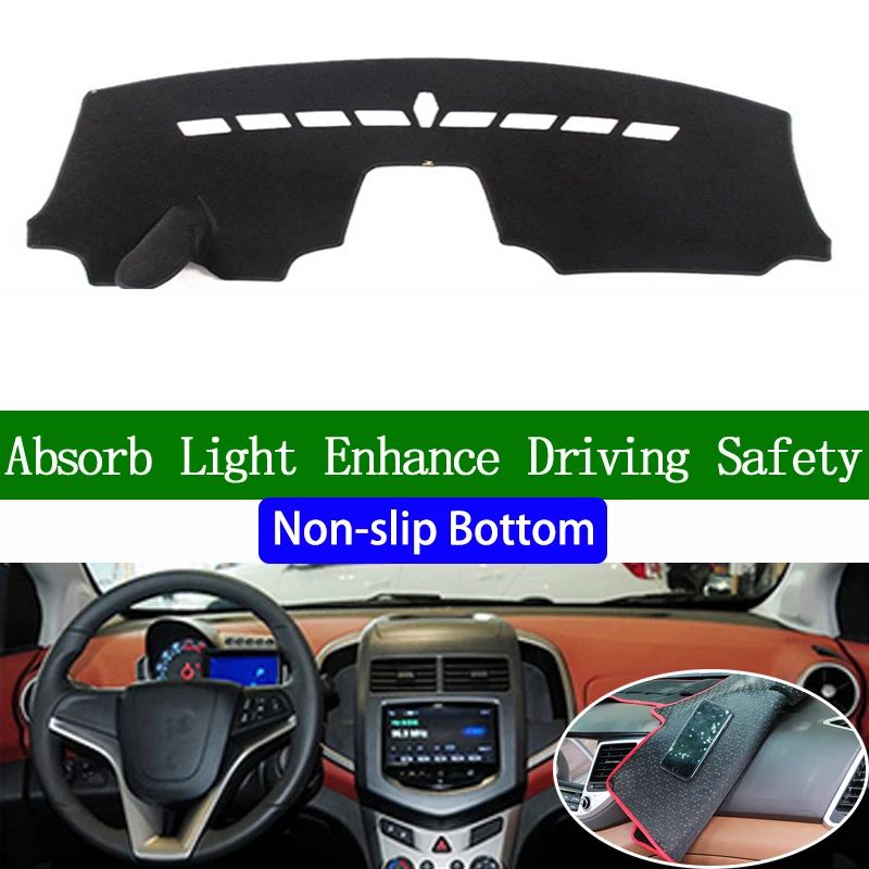 Для Chevrolet Aveo Sonic 2012 2013 2014 2016 нескользящая Нижняя панель dashmat dash крышка