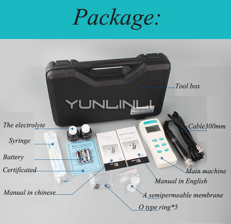 Портативный детектор растворенного кислорода для аквакультуры анализатор