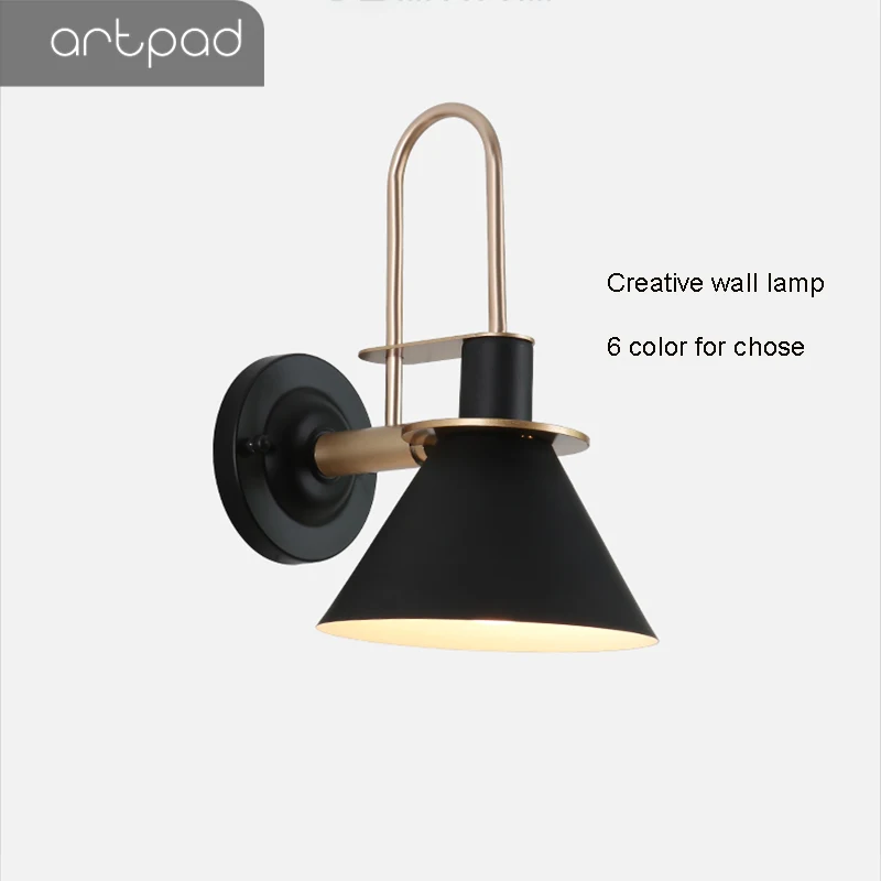 Artpad 5w Nordic Creative Loft Horn Wall Lamp Bedroom Bedside Staircase Mirror Iron Sconce Lighting Fixtures With Led Bulb | Освещение